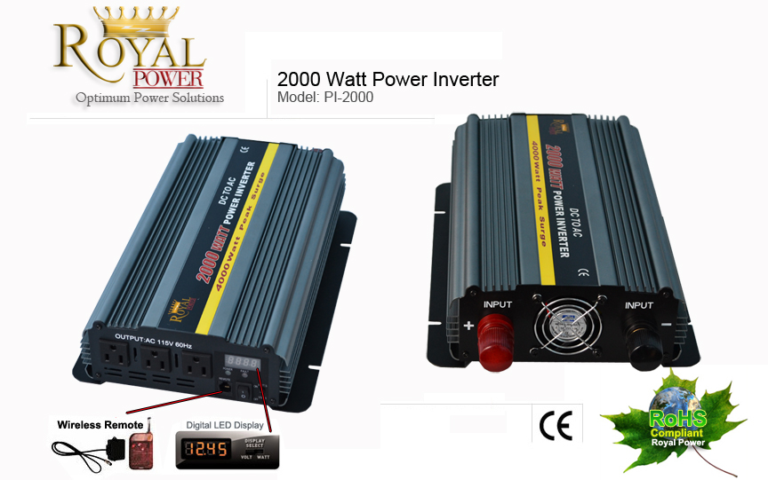 Royal Power Inverter 5000 Watt 12 Volt Dc To 110 Volt Ac ...