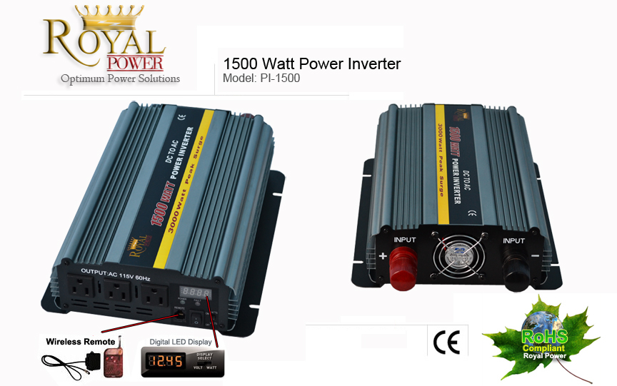 1500 Watt Inverter Charger 12V dc